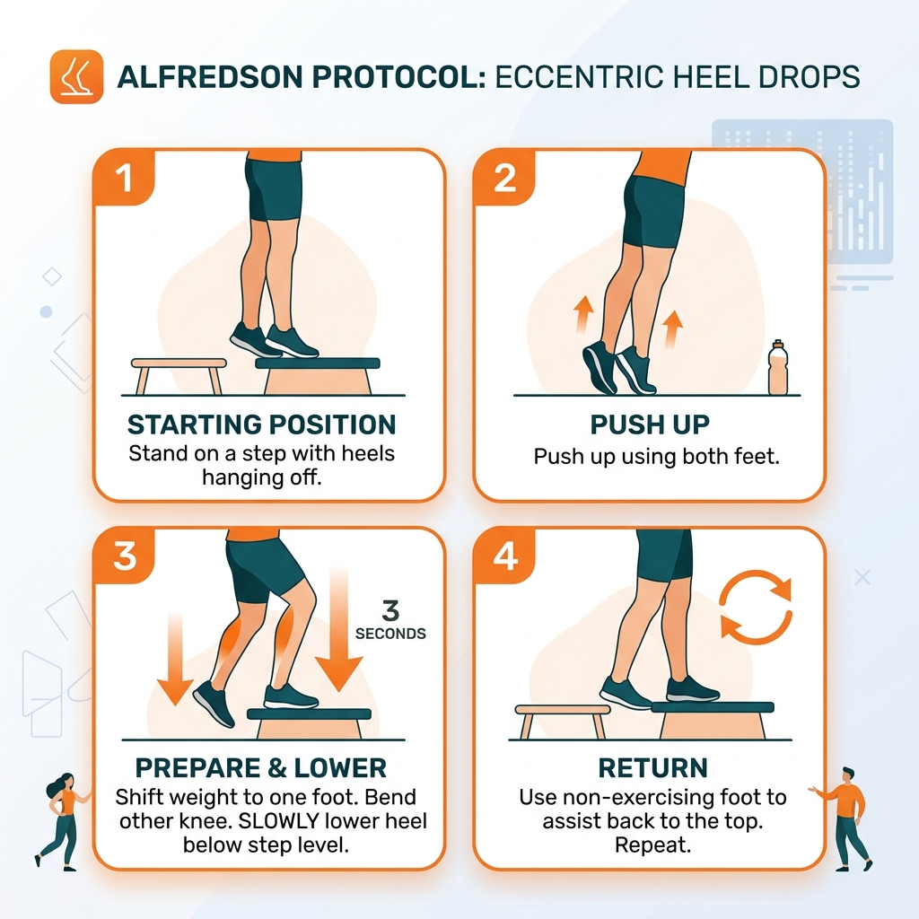 Eccentric Heel Drop Step-by-Step Protocol