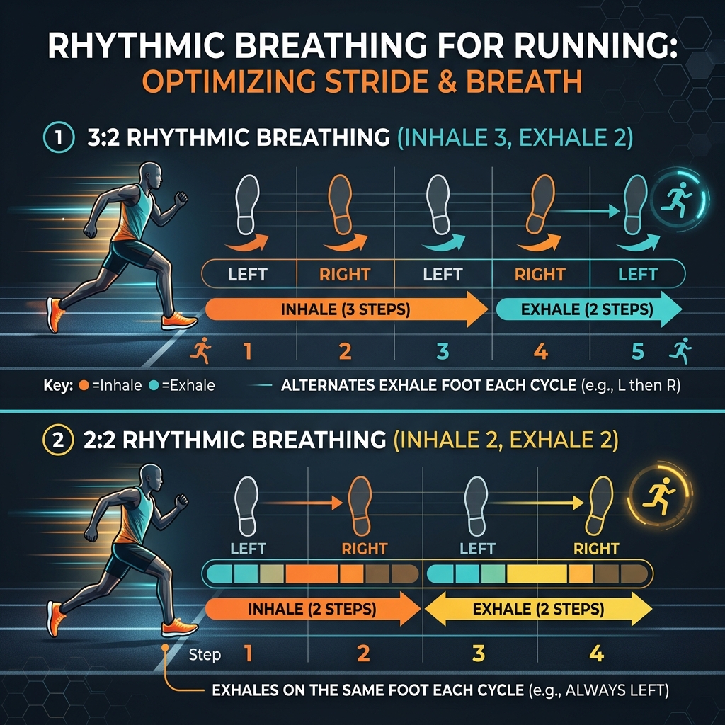 Rhythmic Breathing Patterns for Running Diagram