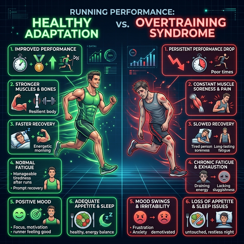 Healthy Adaptation vs Overtraining Syndrome Diagram