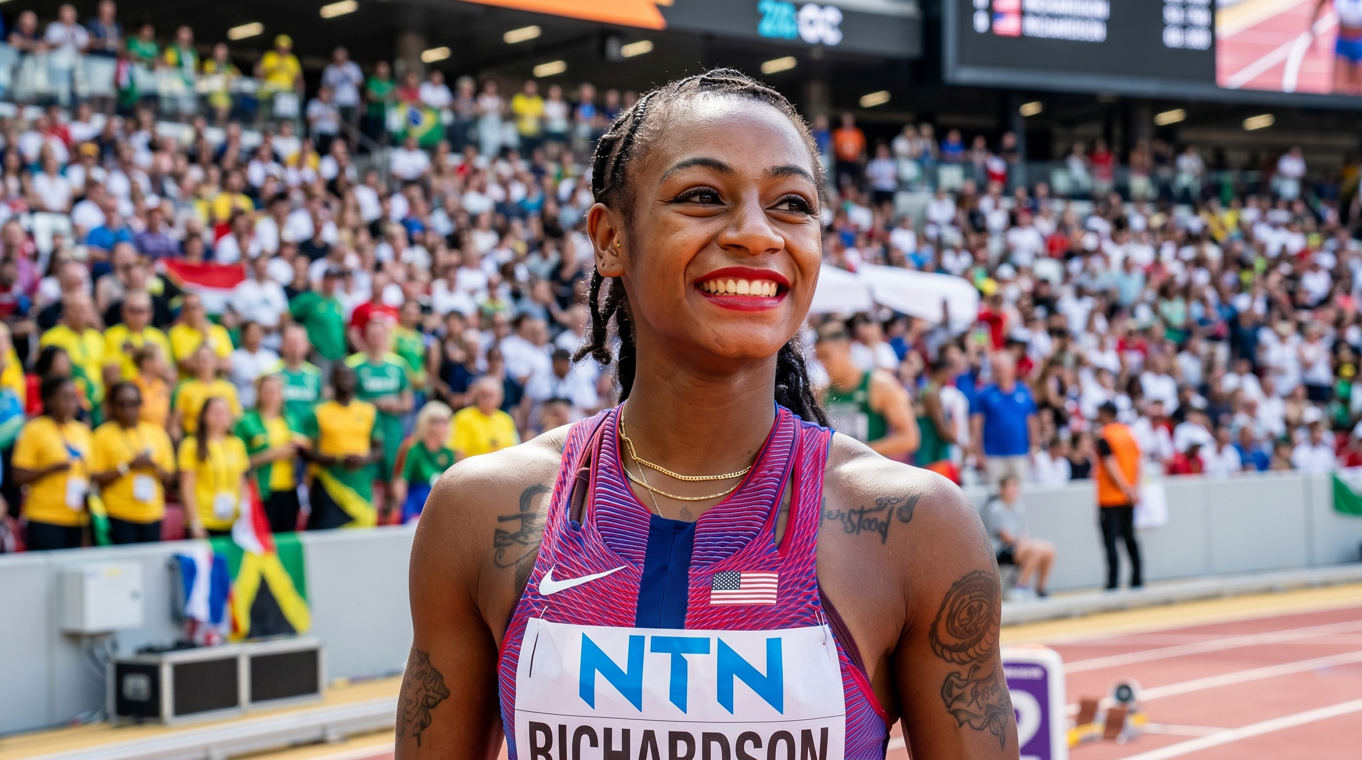 Sha'Carri Richardson competing at the Star Athletics Sprint Series, Florida