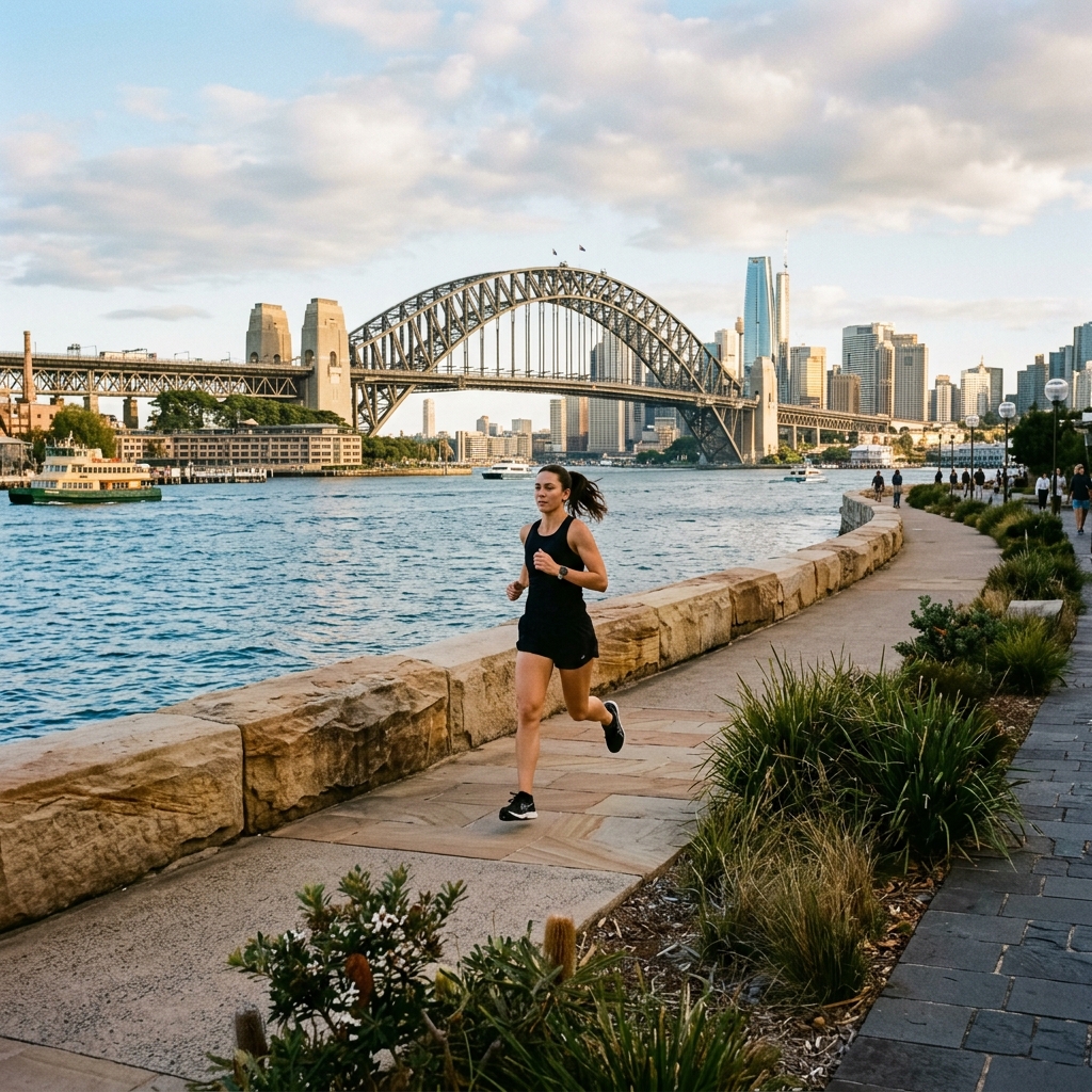 Runner at Barangaroo Reserve