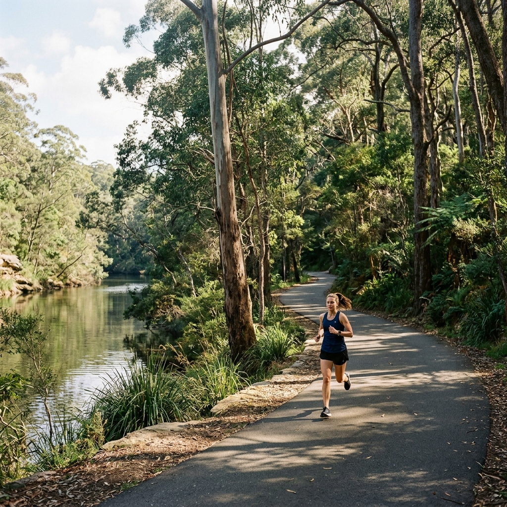 Runner in Lane Cove National Park