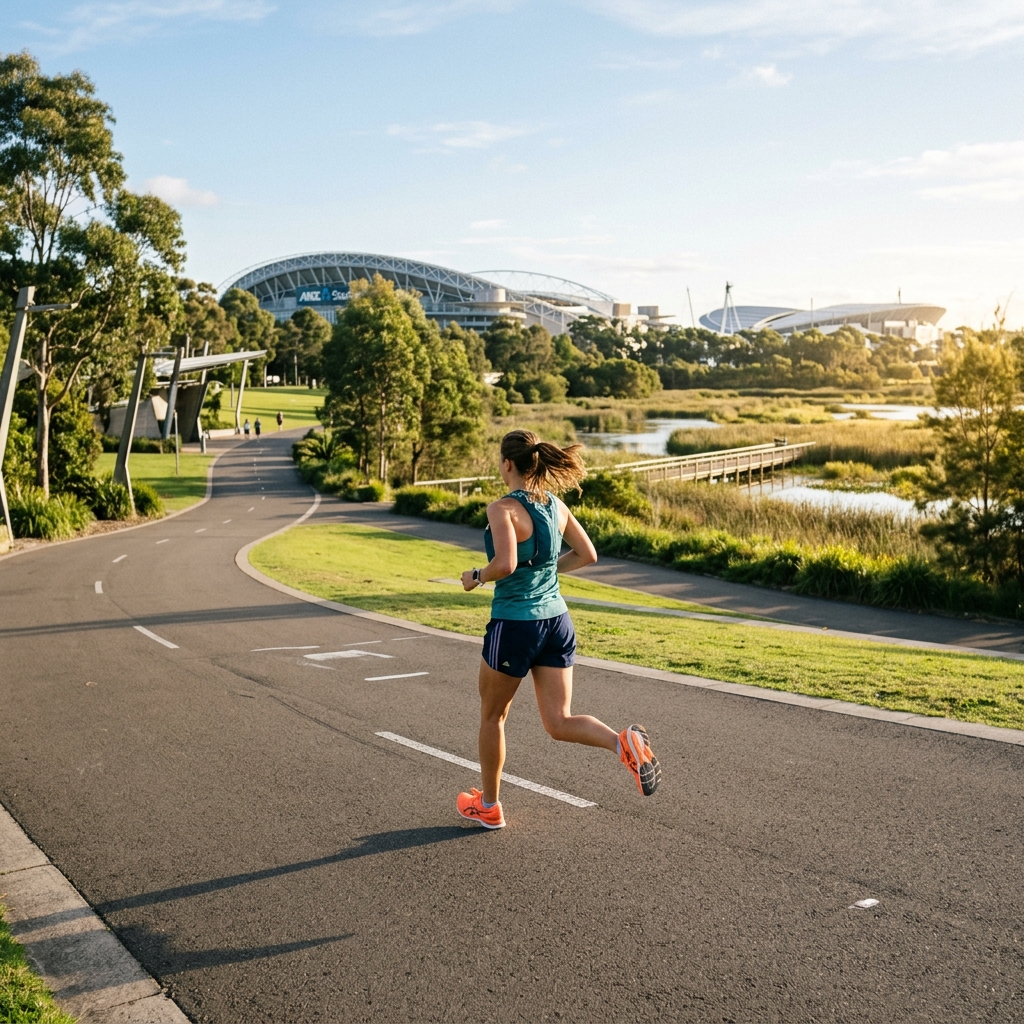 Runner in Sydney Olympic Park